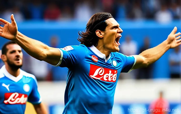 에딘손 카바니 커리어 - **Edinson Cavani: "The Matador" at San Paolo**
    A dynamic, full-body shot of Edinson Cavani in a ...